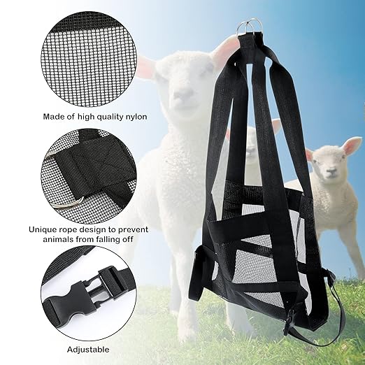Calf Sling for Weighing Animals - Calf Scale Hanging Weight Scale Sling with Adjustable Straps for Weighing Calves Lambs Goats Baby Alpacas Newborn Livestock Dogs
