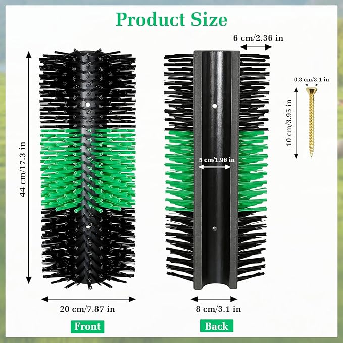 2PCS Livestock Scratching Brush Kit, Cattle and Horse Massage Grooming Brush, Itch Relief for Goat, Sheep and Pig