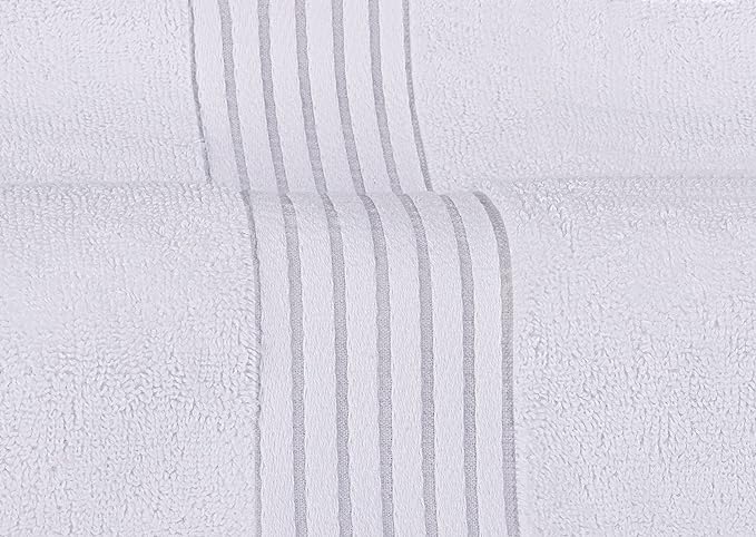 Utopia Towels 8 Piece Premium Towel Set, 2 Bath, 2 Hand, and 4 Washcloths, 100% Ring Spun Cotton, Highly Absorbent Towels for Bathroom, Sports, and Hotel, White