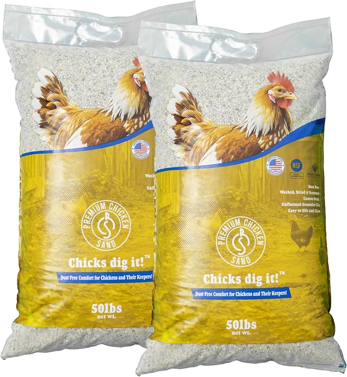50 lbs (2-Pack) – Dust-Free, Odor-Control Bedding for Chicken Coops, Nesting Boxes, and Runs – Natural Poultry Litter, 100 lbs Total