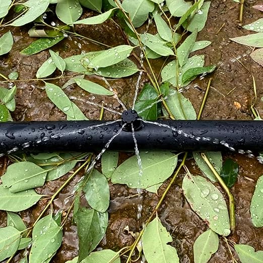 GXXMEI 150PCS Adjustable Drip Irrigation Emitters, 1/4Inch Adjustable Micro Drip Irrigation System Watering Sprinklers Anti-Clogging Emitter Dripper Black Garden Supplies