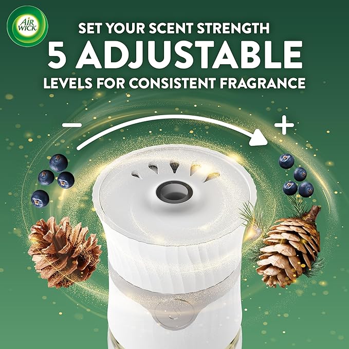 Air Wick Plug In Scented Oil Refill,Fall Scent, Fall Décor, Fresh Pine & Juniper, 5 ct