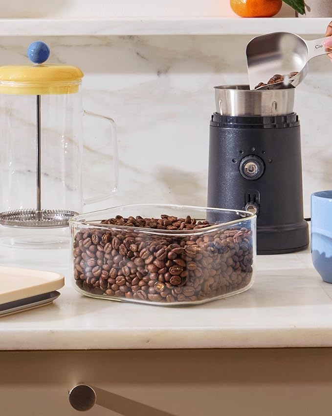 Caraway 1qt Glass Airtight Food Storage Container with Lid – Non-Toxic, BPA-Free Kitchen Storage Container – Stackable, Space-Saving Airtight Container for Dry Goods and More - Mist