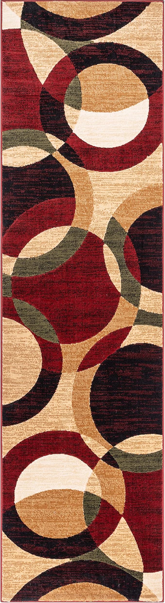 Well Woven Dulcet Bingo Red Modern Geometric 2'7" x 9'10" Runner Rug