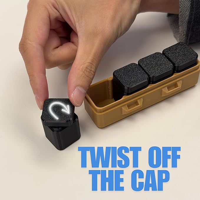 Portable Camping Spice Rack with 4 Containers – Compact Travel Seasoning Organizer Box for Outdoor Cooking, RV, Hiking & Kitchen Use | Lightweight, Stackable, and Easy to Carry