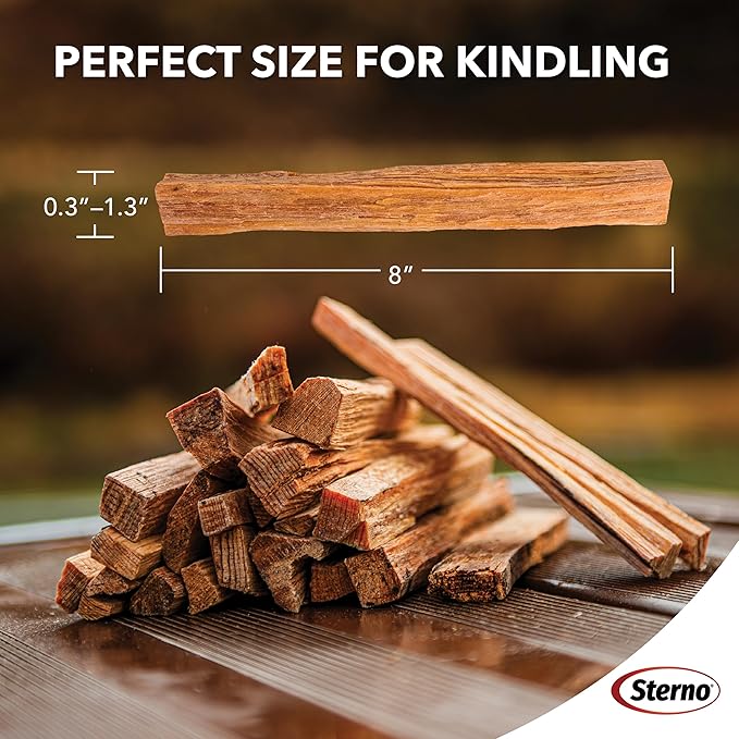 Sterno Fatwood Fire Starter Sticks, 10 lb — All‑Natural Resin‑Rich Pine Wood, Easy to Light, Indoor/Outdoor, Weather Resistant, Sustainably Sourced