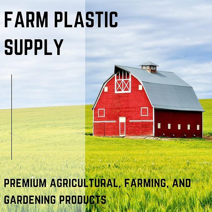 Farm Plastic Supply - Clear Greenhouse Plastic Sheeting - 6 mil - (24' x 10') - 4 Year UV Resistant Polyethylene Greenhouse Film, Hoop House Green House Cover for Gardening, Farming, Agriculture