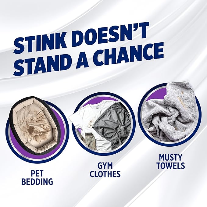 OxiClean Triple Action Odor Blasters Odor and Stain Remover Powder, Use with Detergent, Eliminates Tough Odors and Removes Stains, Color Safe and Chlorine Free, 6.5 lbs