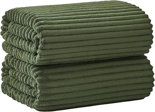 Oversized Bath Sheets 40x80 Inches Extra Large Bath Towels for Adults Super Soft Quick Dry Highly Absobent Microfiber Shower Towels for Bathroom, Pool, Gym, Yoga Towel (Olive Green, 2Piece)
