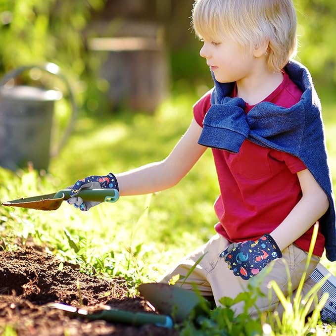 Baidast Gardening Gloves for Kids (6-9 Years Old), Thorn Proof Gardening Gloves, Breathable & Flexible