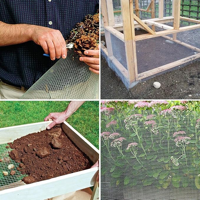 Hardware Cloth for Chicken Wire Fencing-1/4in Mesh AWG 23 Gauge 36in x 50ft Hot-Dip Galvanized Welded Wire Mesh Roll-Rabbit Fence, Snake Guard, Garden Plant Protection, Poultry Cage