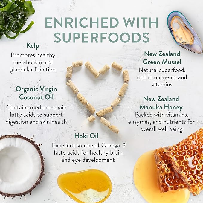 The New Zealand Natural Pet Food Co. Meow Freeze Dried Cat Food - Beef & Hoki Recipe, High Protein, Meals & Toppers, Dry Cat Food,1.76 oz