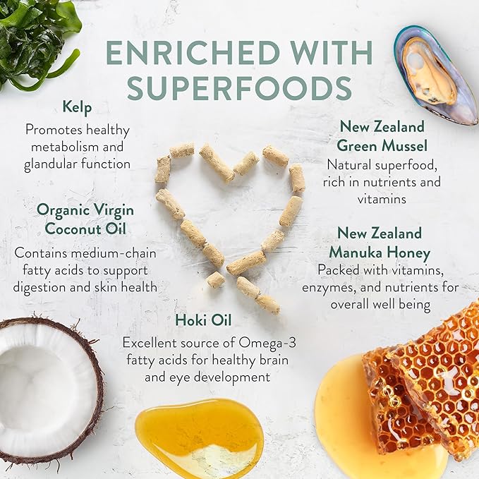 The New Zealand Natural Pet Food Co. Meow Freeze Dried Cat Food - Lamb & Hoki Recipe, High Protein Treats, Meals & Toppers, Dry Cat Food, 9.9 oz