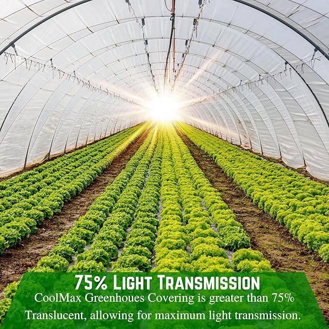 Farm Plastic Supply - Clear Coolmax Greenhouse Plastic Sheeting - 6 Mil - 4 Year UV Resistant Infrared Anti-Condensate Green House Covering Thermal Greenhouse Plastic 6 mil (24' x 50')