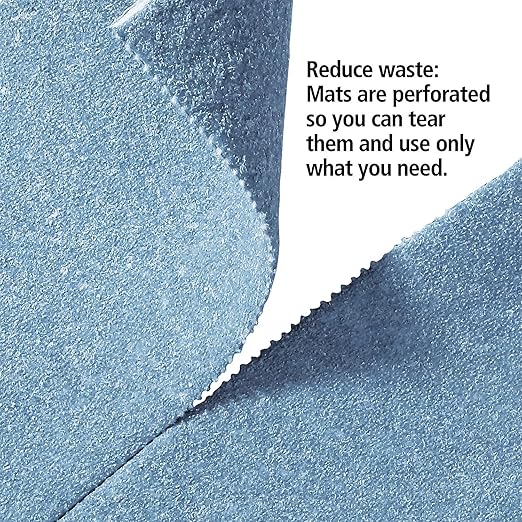 PIG Absorbent Mat Pads | 50 Oil Spill Mats | 15" x 19" Perforated Pads | Each Pad Absorbs 30 oz | Total Absorbency is 12 Gallons | Lightweight | PMB30128