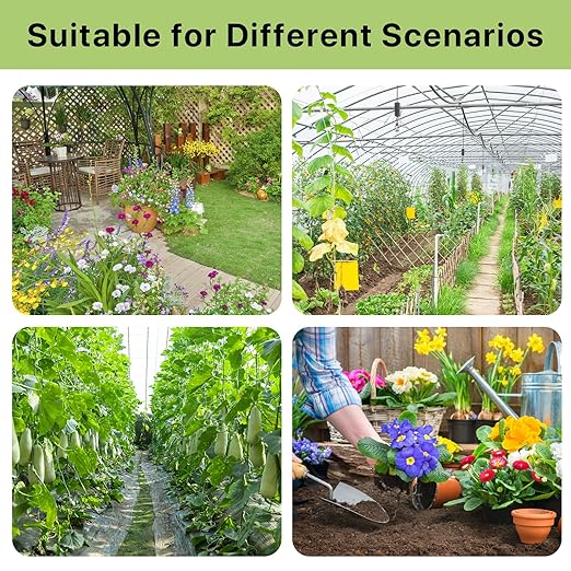 Drip Irrigation System – 2025 Upgraded Garden Watering System with 46FT 1/2'' Tubing, New Quick-Connect 1/4 inch Fittings Automatic Sprinkler for Garden Lawn Greenhouse Plant Flower Bed