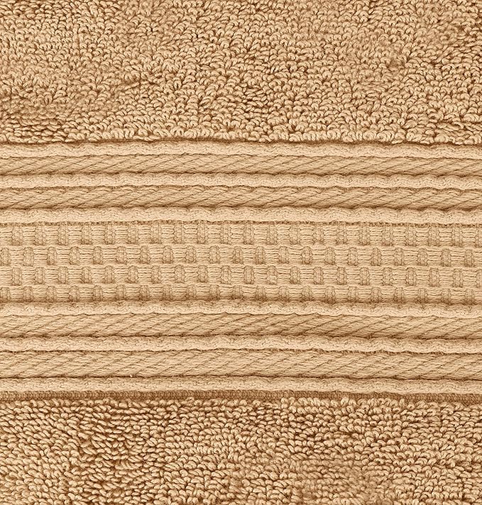Utopia Towels 8 Piece Premium Towel Set, 2 Bath, 2 Hand, and 4 Washcloths, 100% Ring Spun Cotton, Highly Absorbent Towels for Bathroom, Sports, and Hotel, Beige