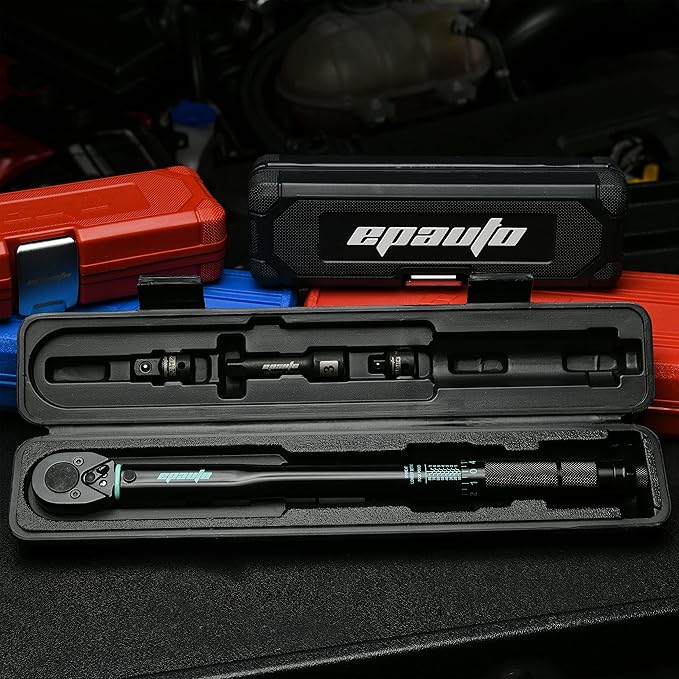 EPAuto 3/8-Inch Drive Click Torque Wrench, 10-80 ft-lb / 13.6-108.5 Nm, Black