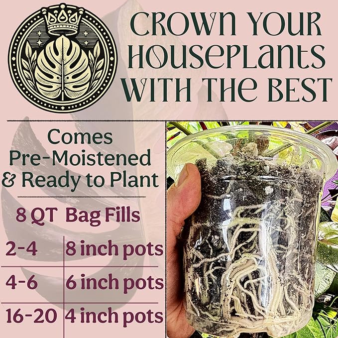 Craft Organic Houseplant Potting Mix, Elite House Plant Soil, Chunky, Well Draining Potting Soil for All Indoor Plants, Tropical Plants & Flowers, Sustainable & Peat Free, Less Prone to Gnats, 8QT