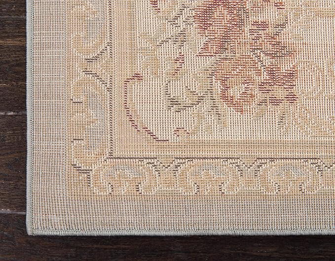 Unique Loom Versailles Collection Traditional Classic Floral Motif Area Rug (4' 0 x 6' 0 Rectangular, Slate Blue/ Ivory)