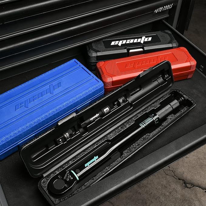EPAuto 3/8-Inch Drive Click Torque Wrench, 10-80 ft-lb / 13.6-108.5 Nm, Black