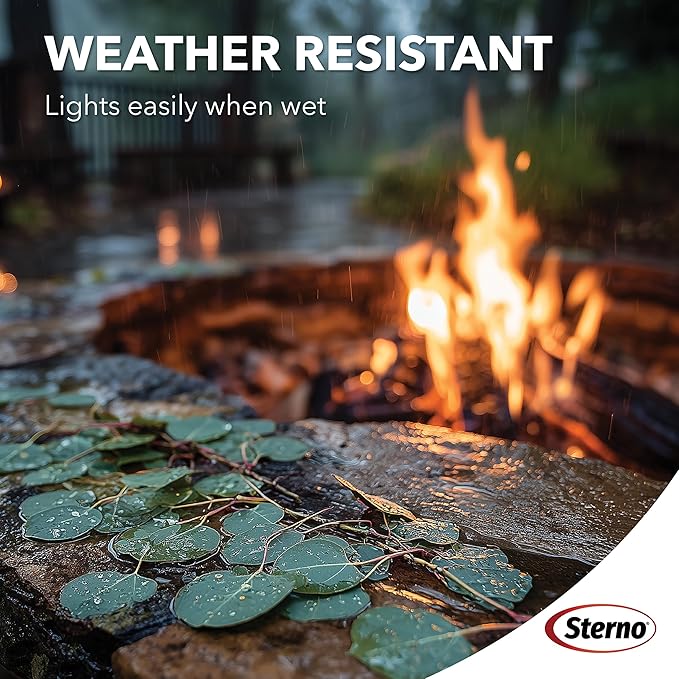 Sterno Instant Fire Starter Tumbleweeds, 50 Count — Made with Natural Wood, Odorless, Lights Instantly Even When Wet, Indoor/Outdoor