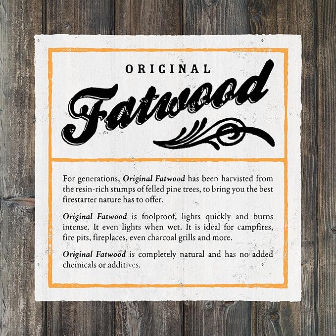 Fatwood Fire Starter Sticks 25-lb Box 2-Pack - Indoor or Outdoor 100% All Natural Pine Fire Starters for Campfires, Fireplace, Firepit, Wood Stove, or BBQ Grill - Kindling Wood Firewood by Pure Garden