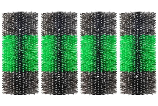 4PCS Livestock Scratch Brushes, Green (Including 304 Stainless Steel Screws, Best Firm Bristle Brushes, Suitable for Horses, Cows, Sheep, Pigs, Deer etc.)