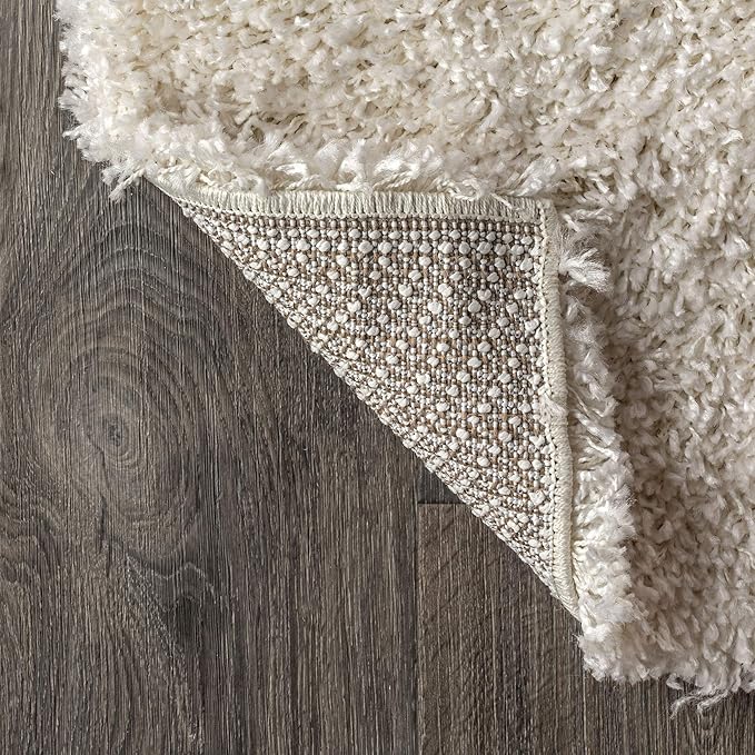 JONATHAN Y Mercer Shag Plush Cream Indoor Area Rug, 3x5, Contemporary, Modern, Easy-Cleaning for Living Room, Bedroom, Kitchen, Pet Friendly, Non-Shedding (MCR106D-3)
