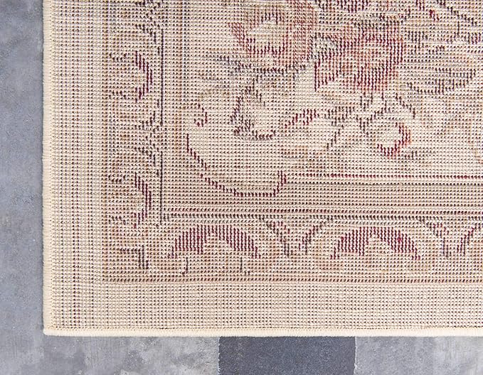 Unique Loom Versailles Collection Traditional Classic Floral Motif Area Rug (8' 0 x 11' 4 Rectangular, Ivory/ Tan)