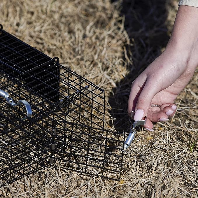 Rugged Ranch Single Chipmunkinator Multi‑Catch Chipmunk Trap, Wire Cage, 14.5"x4"x 4.5" - Live Catch‑and‑Release, 2‑Door Humane Rodent Control, No‑Poison Outdoor Use