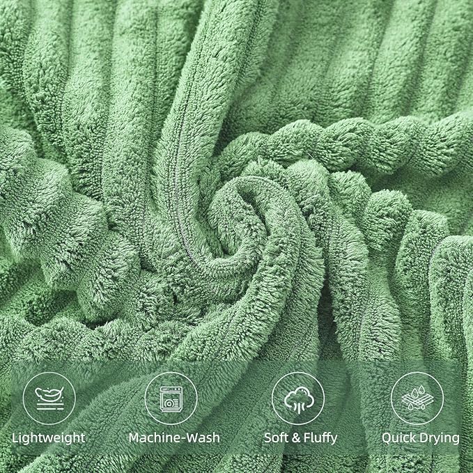 Oversized Bath Sheets 40x80 Inches Extra Large Bath Towels for Adults Super Soft Quick Dry Highly Absobent Microfiber Shower Towels for Bathroom, Pool, Gym, Yoga Towel(Sage Green, 2Piece)