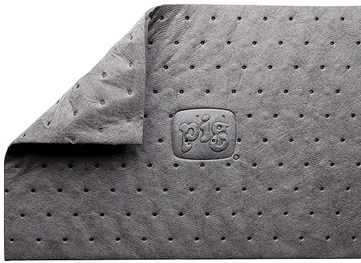 PIG Premium Absorbent Mat Pads | 20 Oil Absorbent Pads | The Original PIG Mat | 15" x 20" Oil Pads | Each Pad Absorbs 28 oz | Total Absorbency is 4.4 Gallons | 20-Count | Heavyweight | PM50275