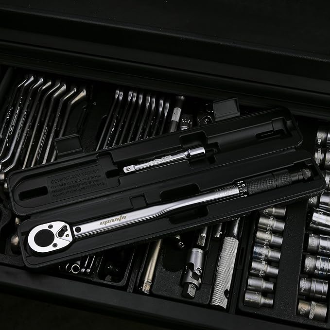 EPAuto 1/2-inch Drive Click Torque Wrench, 10-150 ft/lb, 13.6-203.5 N/m