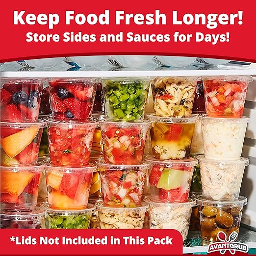 Leakproof BPA Free 5.5 oz Souffle Cups 100 PK. Stackable Portion Containers for Sampling, Salad Dressing, Sauces or Jello Shot. Plastic Food Prep Supplies for Restaurant, Cafe Catering, Deli, Party.