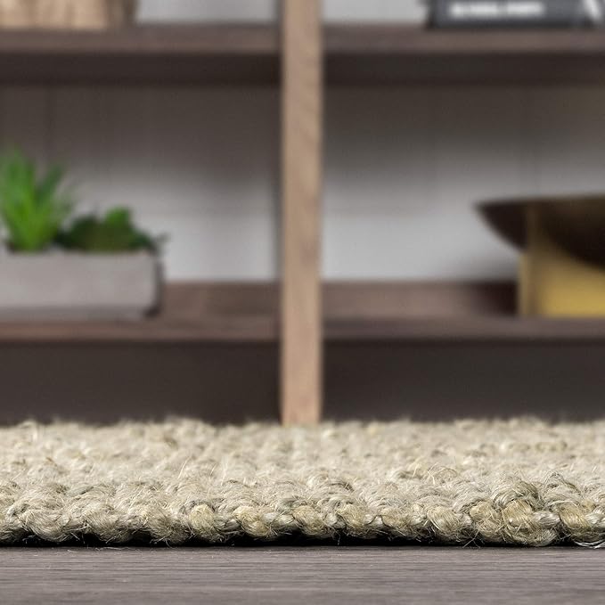 JONATHAN Y Pata Hand Woven Chunky Jute Gray Indoor Area Rug, 4x6, Bohemian, Rustic, Cottage, Easy-Cleaning for Living Room, Bedroom, Kitchen, Non-Shedding (NRF102C-4)