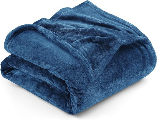Utopia Bedding Fleece Blanket Queen Size Royal Blue 300GSM Luxury Fuzzy Soft Anti-Static Microfiber Bed Blanket (90x90 Inch)