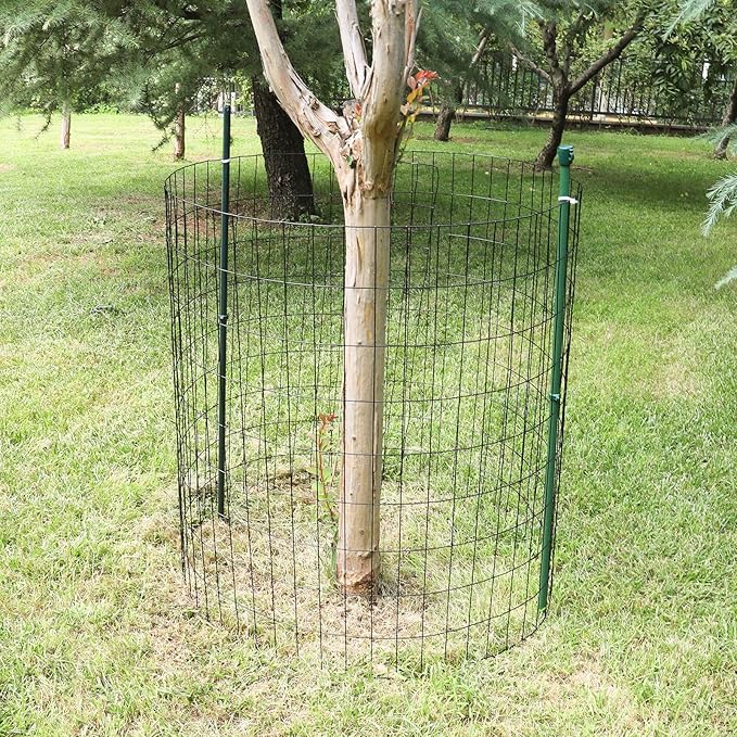 Black PVC Coated Welded Wire Fence 48 Inch x 50 Foot, 2 Inch x 4 Inch 15GA, Garden Border Fencing Roll Vinyl Coating Metal Wire Mesh Hardware Cloth for Yard Vegetable Plant Protection