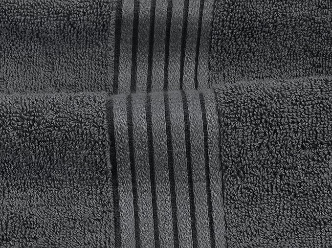 Utopia Towels 48-Piece Premium Towel Set, 12 Bath Towels, 12 Hand Towels, and 24 Wash Cloths, 100% Ring Spun Cotton Highly Absorbent Towels for Bathroom, Sports, and Hotel (Grey)