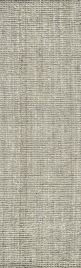 JONATHAN Y Pata Hand Woven Chunky Jute Gray Runner Rug, 2x18, Bohemian, Rustic, Cottage, Easy-Cleaning for Living Room, Bedroom, Kitchen, Non-Shedding (NRF102C-218)
