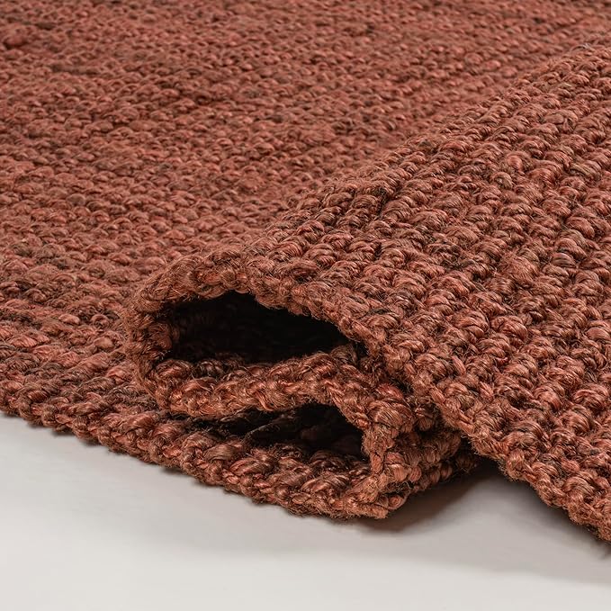 JONATHAN Y Pata Hand Woven Chunky Jute Terracotta Indoor Area Rug, 4x6, Bohemian, Rustic, Cottage, Easy-Cleaning for Living Room, Bedroom, Kitchen, Non-Shedding (NRF102F-4)
