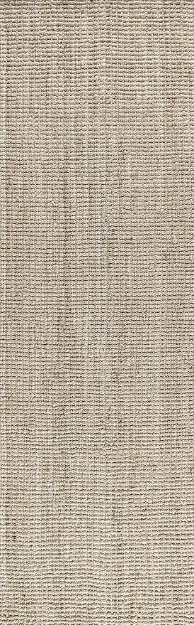 JONATHAN Y Pata Hand Woven Chunky Jute Light Ivory Runner Rug, 2x20, Bohemian, Rustic, Cottage, Easy-Cleaning for Living Room, Bedroom, Kitchen, Non-Shedding (NRF102B-220)