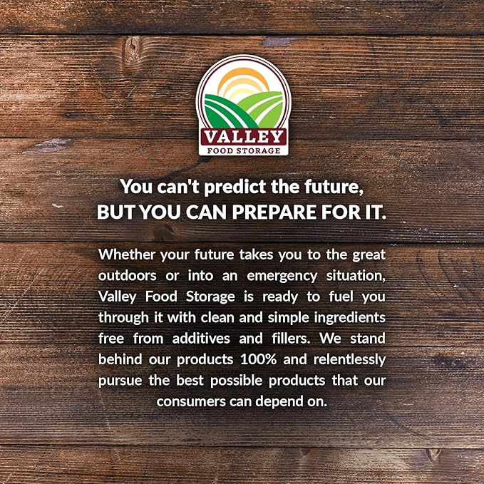 68 Serving Freeze Dried Beef & Rice Bucket | Premium Emergency Food Supply, Contains 924 g Protein | Non-GMO Survival Food 25 Year Shelf Life | Prepared Foods Survival Kits from Valley Food Storage