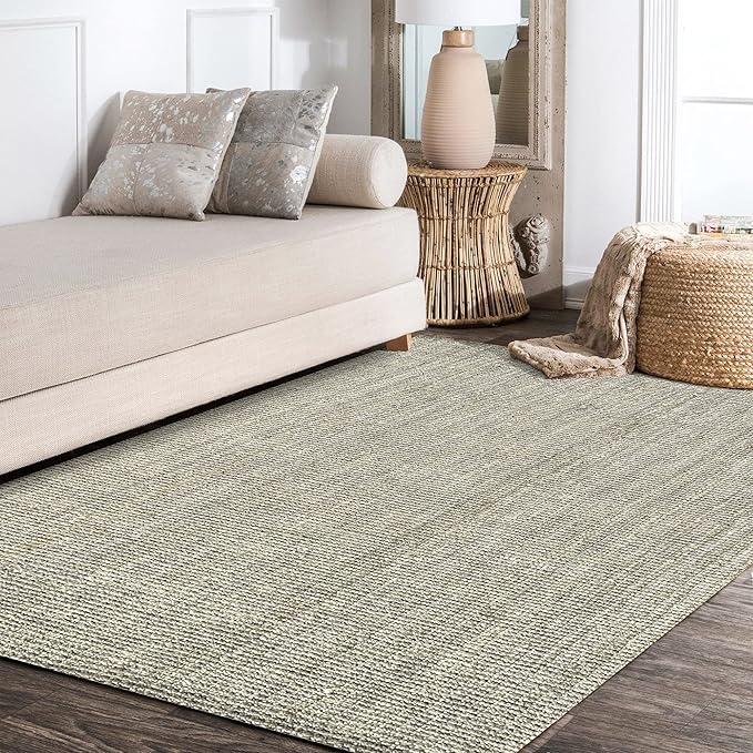 JONATHAN Y Pata Hand Woven Chunky Jute Gray Indoor Area Rug, 4x6, Bohemian, Rustic, Cottage, Easy-Cleaning for Living Room, Bedroom, Kitchen, Non-Shedding (NRF102C-4)