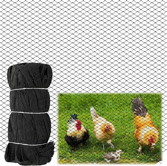 25 x 25 ft Aviary Bird Netting Commercial Grade Heavy Duty Knotted 1 inch Mesh for Chicken Netting Poultry Net Aviary Gamefowl Garden Blueberries Fruit Trees