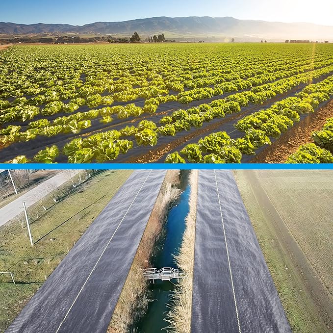 Custom Size 3.5oz Weed Barrier Landscape Premium Fabric-Heavy Duty Woven Ground Cloth with Superior Permeability Weed Control Convenient Design, No Cutting, No Messy Trimmings, Zero Waste