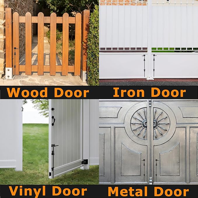 18" Heavy Duty Cane Bolt Gate Drop Rod-Steel Gate Ground Latch Designed for Wood Metal Vinyl Gates or Double Doors Fence Applications