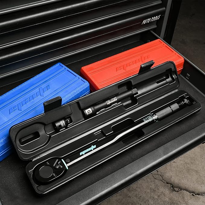 EPAuto 1/2-inch Drive Click Torque Wrench, 10-150 ft/lb, 13.6-203.5 N/m, Black