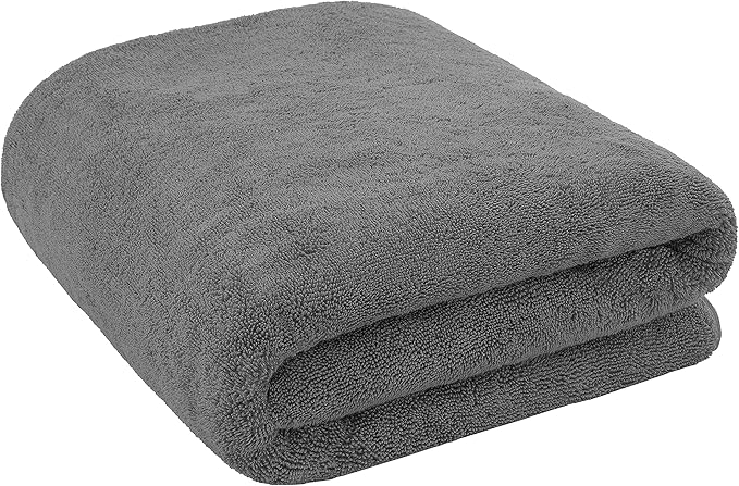 Cotton Paradise 100% Cotton 40x80 Oversized Bath Sheet, Extra Large Turkish Bath Towels for Bathroom, Dark Gray Bathsheet