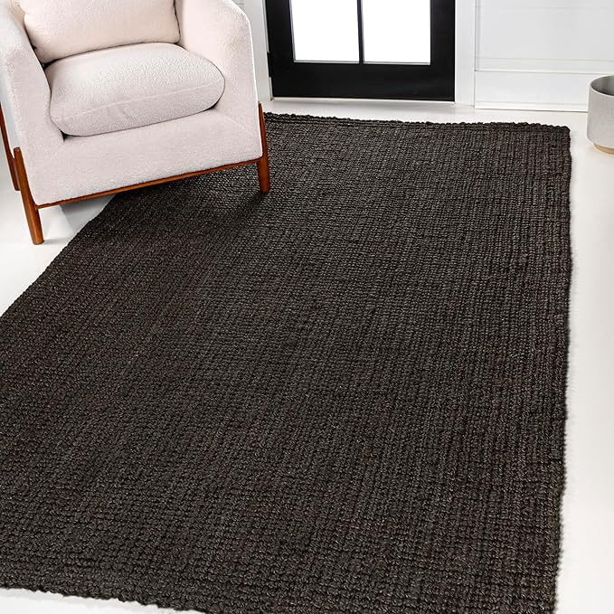 JONATHAN Y Pata Hand Woven Chunky Jute Brown Indoor Area Rug, 8x10, Bohemian, Rustic, Cottage, Easy-Cleaning for Living Room, Bedroom, Kitchen, Non-Shedding (NRF102G-8)